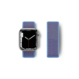 Hubrendy Bez Apple Watch 42mm Hasırlı Cırtcırtlı Kordon - Mor