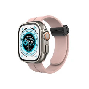 Hubrendy Bez Apple Watch 42mm KR412 Elegance Stylısh Kordon - Pudra