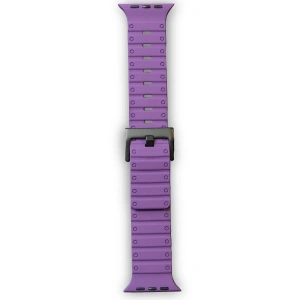 Hubrendy Bez Apple Watch 42mm Magnus Mıknatıslı Silikon Kordon - Mor