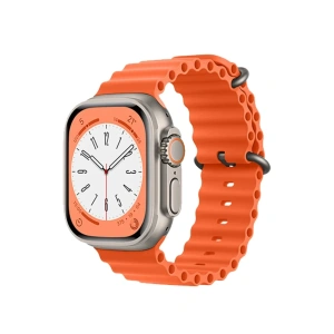 Hubrendy Bez Apple Watch 42mm Ocean Kordon - Turuncu