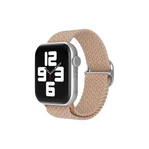 Hubrendy Bez Apple Watch 42mm Star Kordon - Benekli Pudra