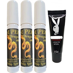 Hubrendy Bez Bonie 3 Adet Dragn  Sprey + Playboy Lubricant Jel