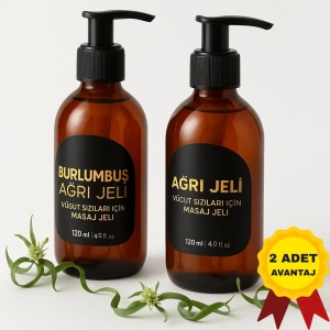 Hubrendy Bez Burlumbuş Otu Vücut Masaj Jeli 120 ml 2li Set