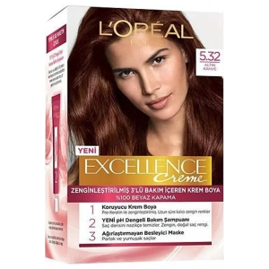 Hubrendy Bez Excellence Saç Boyası - 5.32 Altın Kahve
