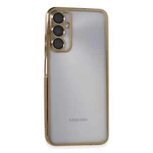 Hubrendy Bez Samsung Galaxy A05S Kılıf Lensli Silikon - Gold