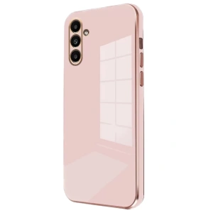Hubrendy Bez Samsung Galaxy A35 5G Kılıf Volet Silikon - Pembe