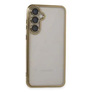 Hubrendy Bez Samsung Galaxy S23 FE Kılıf Lensli Silikon - Gold