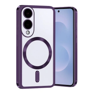 Hubrendy Bez Samsung Galaxy S25 Edge Kross Magneticsafe Kapak - Mor