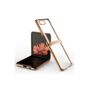 Hubrendy Bez Samsung Galaxy Z Flip 4 Kılıf Fold Element Kapak - Gold