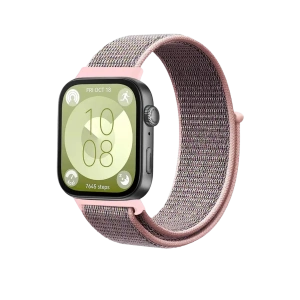 Hubrendy Bez Huawei Fit 4 Hasırlı Cırtcırtlı Kordon - Pembe
