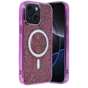 Hubrendy Bez iPhone 15 Helen Magsafe Kapak - Derin Mor