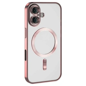 Hubrendy Bez Apple iPhone 16 Plus Kılıf Kross Magneticsafe Kapak - Pembe