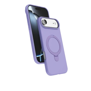 Hubrendy Bez Apple iPhone 17 Air Regal Magsafe Standlı Kapak - Lila