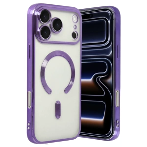 Hubrendy Bez Apple iPhone 17 Pro Max Kross Magneticsafe Kapak - Mor