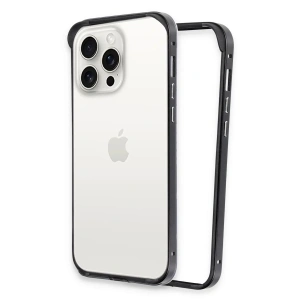 Hubrendy Bez Joko Apple iPhone 15 Pro Max Land Bumper Koruma Kapak - Siyah