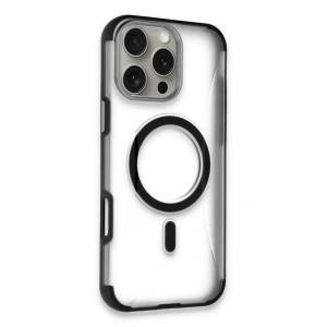 Hubrendy Bez Joko Apple iPhone 16 Pro Max Hilton Magsafe Kapak - Siyah