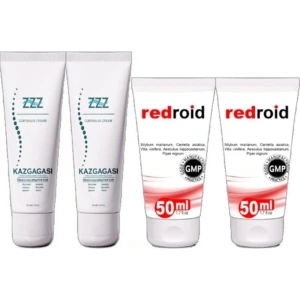 Hubrendy Bez Kaz Gagası 100 ml Kremi 2 Adet Redroid 50 ml 2 Adet
