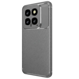 Hubrendy Bez Xiaomi Mi 14T Kılıf Auto Focus Karbon Kapak - Gri