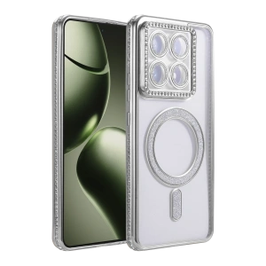 Hubrendy Bez Xiaomi Mi 14T Pro Joke Simli Magneticsafe Kılıf - Gümüş