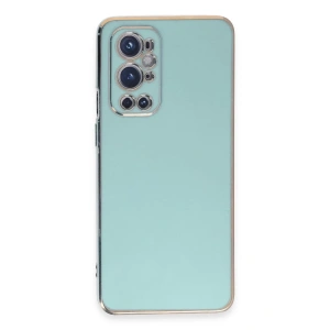 Hubrendy Bez One Plus 9 Pro Kılıf Volet Silikon - Açık Yeşil