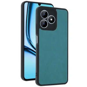 Hubrendy Bez Realme Note 50 4G Kılıf Aras Deri Kapak - Açık Yeşil