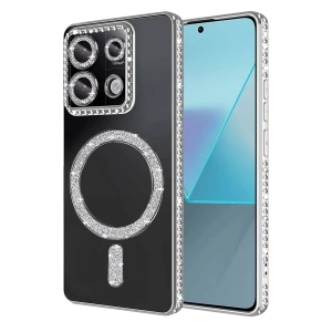 Hubrendy Bez Xiaomi Redmi 13C Joke Simli Magneticsafe Kılıf - Gümüş
