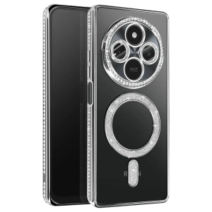 Hubrendy Bez Xiaomi Redmi 14C Joke Simli Magneticsafe Kılıf - Gümüş