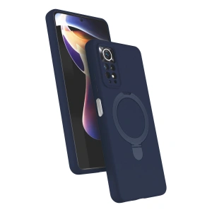 Hubrendy Bez Redmi Note 12 Pro 4G Regal Magsafe Standlı Kapak - Lacivert