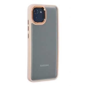 Hubrendy Bez Samsung Galaxy A03 Kılıf Dora Kapak - Pudra