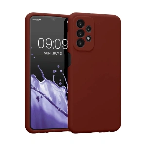 Hubrendy Bez Samsung Galaxy A23 4G Kılıf First Silikon - Bordo