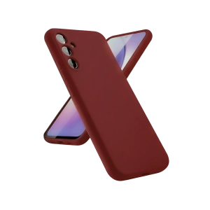 Hubrendy Bez Samsung Galaxy A24 4G Kılıf First Silikon - Bordo