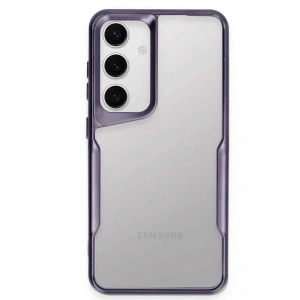 Hubrendy Bez Samsung Galaxy S24 Kılıf Boyi Silikon Kapak - Derin Mor