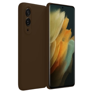 Hubrendy Bez Samsung Galaxy S25 Edge First Silikon - Kahverengi