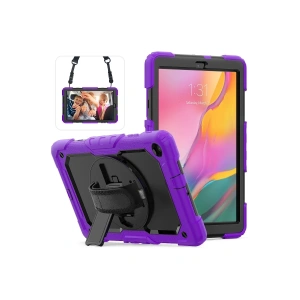 Hubrendy Bez Samsung Galaxy T510 Tab A 10.1 Kılıf Pars Tablet Kapak - Mor