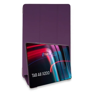 Hubrendy Bez Samsung Galaxy X200 Tab A8 10.5 Kılıf Tablet Smart Kılıf - Mor