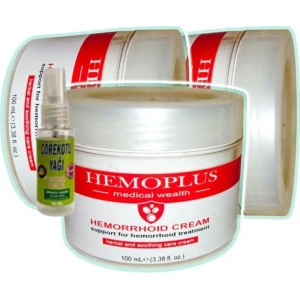 Hubrendy Bez Süper Hemoplus Krem 100 ml x 3 Adet + Çörek Otu Yağı 30 ml