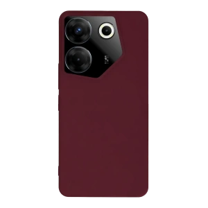 Hubrendy Bez Tecno Camon 20 Pro 5G Kılıf First Silikon - Bordo