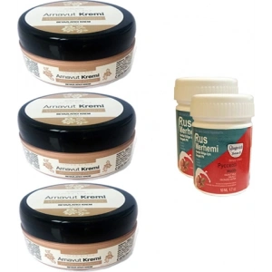 Hubrendy Bez Three Brand Arnavut Kremi 3 Adet + Rus Merhemi 50 ml 2 Adet