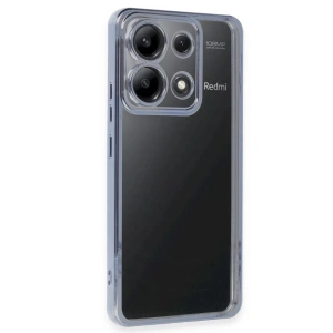 Hubrendy Bez Xiaomi Poco X6 Kılıf Lensli Silikon - Açık Mavi