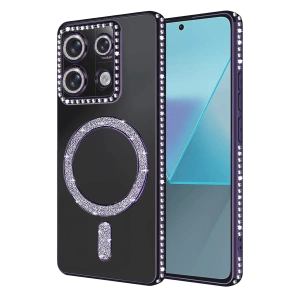 Hubrendy Bez Xiaomi Redmi Note 13 Pro 4G Joke Simli Magneticsafe Kılıf - Derin Mor