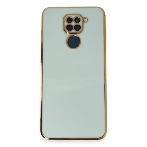 Hubrendy Bez Xiaomi Redmi Note 9 Kılıf Volet Silikon - Açık Yeşil