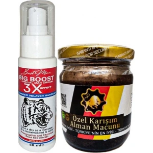 Hubrendy Bez Bigboost Erkek Uzun-Kalın-Sert- Bakım Kremi 50 ml + 240GR Alamn Macunu