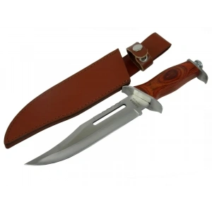 Hubrendy ÇER 111 Rambo Bıçağı 32 Cm - Ahşap Metal Saplı, Perçinli