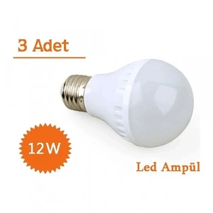 Hubrendy ÇER 12w Enerji Tasarruflu Led Ampul ( 3 Adet )