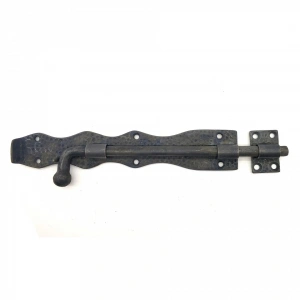Hubrendy ÇER Antika Tarz Dekoratif Pirinç Dövme Kapı Sürgüsü - 25cm, Oksit