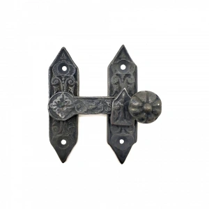 Hubrendy ÇER Antika Tarz Dekoratif Pirinç Kapı, Pencere Mandalı - 86x72 Mm, Oksit