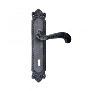 Hubrendy ÇER Antika Tarz Dekoratif Pirinç Sultan Yale Kapı Kolu - 270x54mm, Oksit