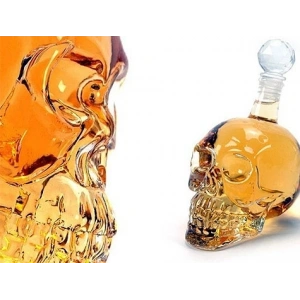 Hubrendy ÇER Crystal Head Kuru Kafa Cam Şişe 350 Ml