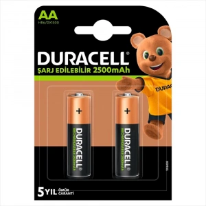 Hubrendy ÇER Duracell 1.2v 2500 Mah Aa Şarjlı Kalem Pil 2li