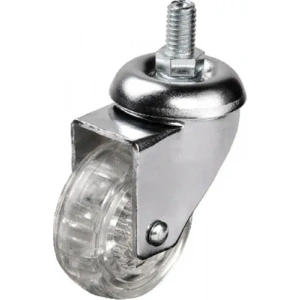 Hubrendy ÇER Hts 302 - 50x20 Mm Şeffaf Makaralı Vidalı Teker